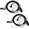 UAYESOK Auricolare acustico di sorveglianza, per walkie talkie 1 pin 2,5 mm con microfono PTT per Motorola Talkabout TLKR T92 H2O T60 T80 T82 T60 T62 T81 XT180 Cobra Security radio a 2 vie (2 pezzi)