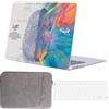 FFBOFFC Custodia per MacBook Pro 13 Pollici 2020-2016 Modello A2338 M2 A2289 A2251 A2159 A1989 A1708 A1706 M1,Plastica Rigida Case & Tastiera Cover & Borsa, Teal Cervello destro e sinistro