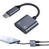 Generic Adattatore da USB C a jack per cuffie da 3,5 mm - 2 in 1 tipo C audio e dongle di ricarica | Convertitore AUX a ricarica rapida, cavo audio 2 in 1 adattatore per caricabatterie, adattatori jack per