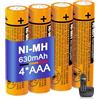 BENNTOP 4 batterie ricaricabili NI-MH AAA 630 mAh 1,2 V HHR-65AAABU per telefoni Panasonic Gigaset BT senza fili