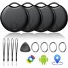 Tisoutec Tracker Android Air Tag ricerca chiavi smart tag compatibile con app Google Find Hub (solo Android), Bluetooth Tracker per chiavi, portafoglio, bicicletta e valigia, batteria sostituibile