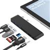 clickfish Surface Pro 9 Docking Station Triplo Monitor, Surface Dock Hub con 4K HDMI, USB-C Thunderbolt 4(Video+Data+PD 100W Charging), 2 USB3.0, SD/TF, 3.5mm Audio, Adattatore Surface per Surface Pro 9/Pro X