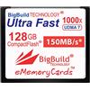 BigBuild Technology eMemoryCards Scheda di memoria 128GB Ultra Fast 150MB/s CompactFlash compatibile con Canon 10D/20D/30D/40D/50D/1D/1Ds/5D/5Ds/7D Mark I/II/III/IV, Nikon D, Olympus E, Alpha, Telecamere Leica S Cameras