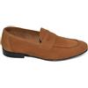 Malu Shoes Scarpe Uomo Mocassino in Vera Pelle camoscio Cuoio bendina Tono su Tono Suola in Cuoio con Antiscivolo Elegante (43 EU)