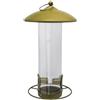 Dehner Natura Premium - Colonna di mangime per uccelli in giada, per mangimi a spargimento, con foro di scarico, ca. Ø 16, altezza 30 cm, metallo, oro