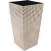 Prosperplast Vaso di fiori Rato 91,5 litri con inserto 40 x 40 x 75 cm in colore mocca.