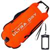 Ultra Dry Adventurer Boa galleggiante galleggiante da nuoto altamente visibile, con cintura regolabile in vita, tracolla, custodia impermeabile per telefono per acque libere, sport acquatici, nuoto, 28 l, arancione