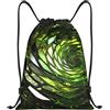 Generic Zaino con Coulisse Abstract Green Snake Drawstring Backpack Leggero Sportiva Zainetto Grande capacità Borsa con Coulisse per Scuola Spiaggia Viaggi