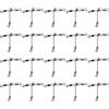 Fairsailrain 20pcs T Shape Luminous Fishing Swivel, 3 Way Connector with Glow Beads, Stainless Steel And Copper Cross Line Swivel for Saltwater Freshwater (10 * 12)