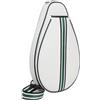 FytStycale Borsa per Racchetta da Badminton, Borsa a Tracolla Portatile, Borsa per Pagaia, Zaino da Tennis per Adulti, Allenamento All'aperto, Bianco