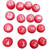 Wswqop 16 Palle da Biliardo Numerate, Dadi, Accessori per Biliardo da Tavolo, Set di Gioco Portatile per L'intrattenimento, Adatto per Sale Gioc