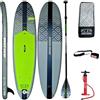 JBZ JBAY.ZONE JBAY.ZONE Delta D2, Tavola Stand Up Paddle Gonfiabile per Principianti, PVC Singolo Strato con Rinforzo, Rail Termosaldato, Pompa D/A, Pagaia Regolabile e Borsa Incluse, Fino a 145kg, 320x81x15 cm