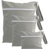 Silkmin 3 Pezzi Borsa Impermeabile per Vestiti Bagnati, Wet Bag per Costumi Da Bagno, Borse Bagnate, Borsa Viaggio Riutilizzabile per Costumi Da Bagno, per Nuoto, Asilo, Viaggio, Casa, Pannolini (Verde)