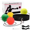 JUNUNDJING Boxing Reflex Ball, 4 React Reflex Ball Plus Fasce Regolabili, Coordinazione Occhio Mano Attrezzature da Allenamento Boxe, Gioco per l'Allenamento dei Tempi di Reazione e della Precisione