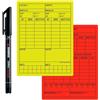Fischiettomania Cartellini Arbitro riscrivibili 12x9 cm per Calcio a 11 (a 7 sostituzioni) + Pennarello