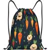 Generic Zaino con Coulisse Happy Carrot Drawstring Backpack Leggero Borsa con Coulisse Resistente Sacca da Palestra per Vacanze Unisex Viaggi