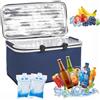 Zoonvii Borsa Frigo Termica 30L Pieghevole, Borsa termica grande, Borsa Termica, Borsa Frigo, pieghevole, per Pranzo, Picnic, Barbecue,Campeggio,Viaggio, All'aperto, Isotermica (Grigio)