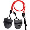 Folpus Resistance Band Barra Pilates Allenamento con Bande Elastiche Set Regolabile Attrezzi Ginnastica Accessori Sportivi Adatto per Esercizi Donna, Giallo 20lb