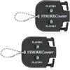 PEUTIER Contatore Colpi da Golf da 2 Pezzi, Contatore Clicker per Mini Golf Contatore del Punteggio da Golf Portachiavi Strumento di Reset del Quadrante per Diversi Tipi di Competizioni e Giochi