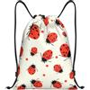 Generic Zaino con Coulisse Ladybugs Pattern Infinite Speckled Borsa con Coulisse Grande capacità Sacchetta Sportiva Impermeabile Drawstring Backpack per Unisex Scuola Vacanze