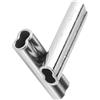 Yinhing 100 Pezzi Manicotti a Crimpare in Rame Connettori per Lenza da 0,8 Mm per Leader Monofilo Manicotto a Doppia Canna per Impianti di Pesca a Traina sul Fondo (1,4 mm*10)