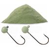 Generic Polvere di rivestimento in plastica Stardust per pesi da pesca Colore: verde mela - 100g