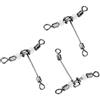 FOXCUP Zetiling Girelle da Pesca a Forma di T - Cross-Line Rotante Girevole Connettore a 3 Vie - Gancio Luminoso Lure Attrezzatura da Pesca 10pcs(# 1)