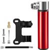 Garpotic Mini pompa ad aria per bicicletta, ad alta pressione, 120 psi, portatile, con supporto e ago per palloni, per bici da strada, mountain bike, palloni sportivi, nero (rosso)
