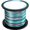 WEQYFDC Filo Da Pesca 8 fili 4 intrecciati 1000M 3000M lenza multifilamento in PE for la pesca alla carpa in acqua salata(8X-Blue,500M-4.0-60LB)
