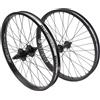 KHEbikes KHE MVP - Set di ruote BMX da 20, anteriore 10 mm, posteriore 14 mm, cassetta 9T RHD, cerchi a doppia camera, cuscinetti industriali, colore nero