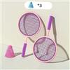 Oshhni Racchetta da Badminton per Bambini, Volani da Badminton, Racchetta da Tennis Junior, Impugnatura Comoda, Racchetta da Tennis per Bambini per Principia, Rosa e Viola