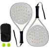 Generic Racchette da tennis paddle, pala da tennis | Set racchette da tennis | Razze leggere e comode per allenamento sportivo per bambini e adulti per viaggi all'aperto