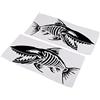 APLVFFZH 2 Pezzi Adesivo Osso Scheletro Pesce Decalcomania Barca Kayak Universale PVC Impermeabile Adatto per Laptop Finestrini Pesca