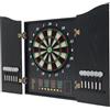 Duoruameng Set di bersaglio elettronico per freccette, professionale, con 4 display a LED e 12 freccette, 27 categorie di gioco da 1 a 16 giocatori