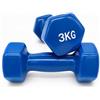 GUTEINTE 1 Paio Manubrio Pesi in Vinile Antiscivolo, Manubri con Comoda Impugnatura Ergonomica per Palestra Fitness Body Building (Rosso, 4KG+4KG)