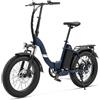 Touroll Bicicletta Elettrica, S2 Blu, bici elettrica pieghevole, 20×4.0 fat bike elettrica, 48V 15Ah Batteria Rimovibile, Autonomia 150KM, electric bike Pedalata Assistita