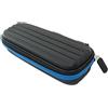 Besshepplo Custodia rigida per freccette in EVA con 6 scomparti per freccette in acciaio e punta morbida, custodia da viaggio per il trasporto, include aste, voli, accessori, blu (blu)