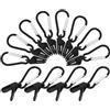 CHILDWEET 12 Pezzi Clip in Plastica Nero a Forma di Becco D'Anatra per Tarp e Teloni da Campeggio, Resistenti all'Acqua allo Strappo, per Attrezzatura da Campeggio Outdoor
