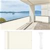 LOVE STORY Frangivista Balcono 90x300cm con Tessuto HDPE,Paravento per Balcone,Schermatura con Occhielli，Protezione UV per Patio Esterno, Giardino, Piscina，Beige