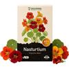 Grounding - Semi di Nasturzio Nano Whirley Bird (Tropaeolum majus), 40+ semi - Mix multicolore compatto per vasi, fioriere e bordure - Qualità Europea