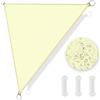 OFFCUP Tenda Parasole, 3 x 3 x3 M Vela Ombreggiante Impermeabile, 420D Oxford Cloth Vela de Sombra Piazza Ropes Included, Protezione Solare Respirante Anti UV, per Esterno, Giardino, Terrazzo (Bianco)