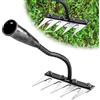 YJWZ Rastrello per Erbacce Manuale, Sarchiatore con Punte Affilate in Acciaio, Estirpatore Erbacce per Orto e Giardino, Zappa Diserbante per Smuovere e Pulire il Terreno, 5/6/7/8 Denti