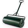 SOARS Rullo da Giardino Ø40 cm e 90 di Larghezza, Rullo da Prato in Metallo Manuale e per Trattorino, Rullo con Raschiatore Antisporco e Riempibile con Acqua/Sabbia (Verde, 113L)