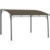 Mengtu Gazebo da giardino, tettoia per terrazza, gazebo da giardino, resistente alle intemperie, tenda da giardino, tenda per feste, pergola, 3 x 3 x 2,55 m, tortora, mobili da giardino