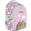 Goldkids - Zaino per la scuola, per adolescenti, per ragazzi e ragazze, zaino per la scuola, motivo Pusheen, multicolore, 40 x 28 x 17 cm