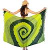 NELUHA sarong panno donna con supporto sarong pareo telo avvolgente vestito asciugamano gonna avvolgente donna telo mare XXL panno uomo pareo donna spiaggia spiaggia donna spirale verde, Vortice