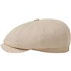 Melegari Berretto a Spicchi Byron | Newsboy Peaky | Cotone Elasticizzato | Primavera Estate (IT, Numero, 58, Beige)