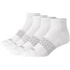 Hanes Absolute Active Cushioned Ankle, Moisture Wicking Socks, Seamless Toe, 4-Pack Calzini, Bianco/Giardino opulento, 37.5-46 EU (Pacco da 4) Uomo
