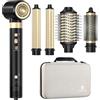 webeauty Doppia Tensione 6 in 1 Phon Capelli Nuovo Aggiornamento, 110,000GIRI/MIN, 30M/S Phon, 500 Milioni di Ioni Asciugacapelli con Spazzola Asciugacapelli e Air Arricciacapelli Automatico,Bianco
