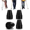 supregear Puntali in Gomma, 4 Pezzi 19 mm Gommini per Stampelle e Bastoni, Gomma Antiscivolo Base Larga con Inserto in Metallo, Presa Estrema